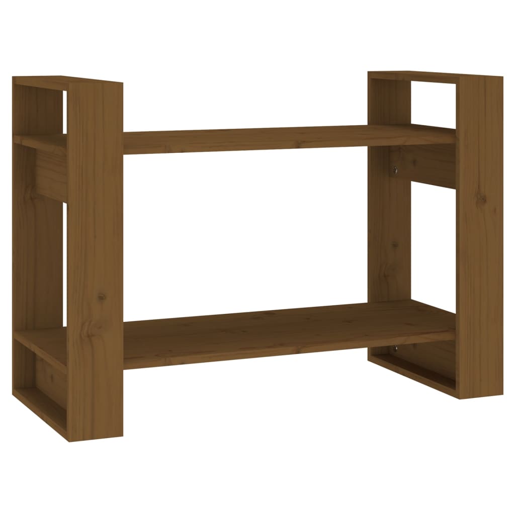 Libreria/Divisorio Ambrato 80x35x56,5 cm Legno Massello di Pino