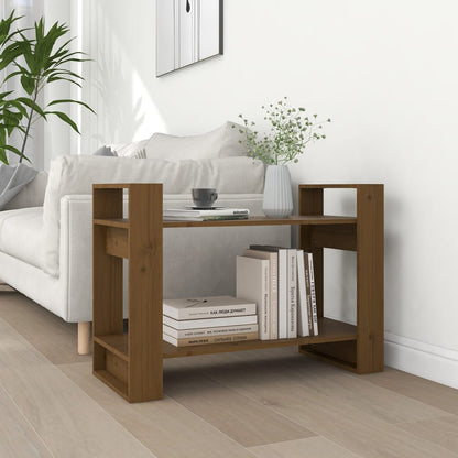 Libreria/Divisorio Ambrato 80x35x56,5 cm Legno Massello di Pino