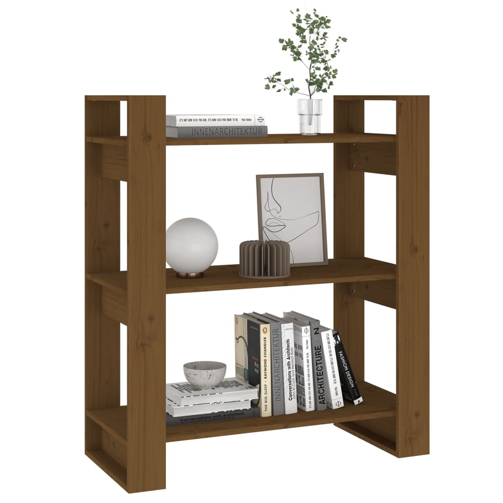 Libreria/Divisorio ambra 80x35x91 cm Legno Massello