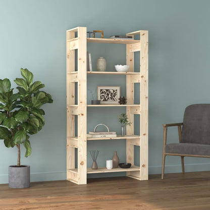 Libreria/Divisorio 80x35x160 cm in Legno Massello di Pino