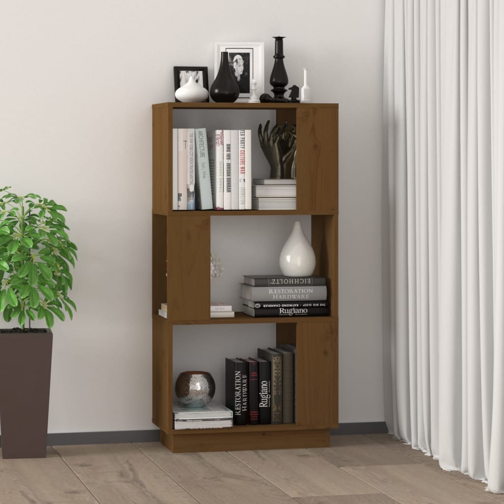 Libreria/Divisorio Ambrato 51x25x101 cm in Massello di Pino