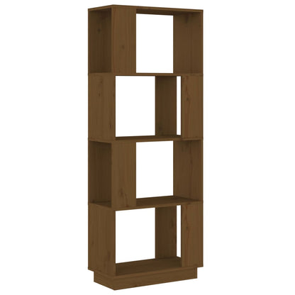 Libreria/Divisorio Ambrato 51x25x132 cm in Massello di Pino