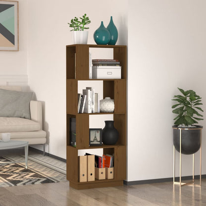 Libreria/Divisorio Ambrato 51x25x132 cm in Massello di Pino
