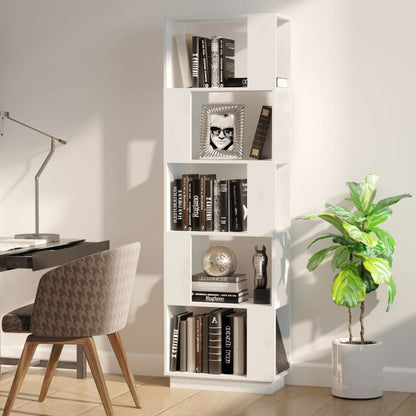 Libreria/Divisorio Bianco 51x25x163,5 cm Legno Massello di Pino