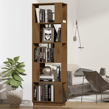 Libreria/Divisorio Ambrato 51x25x163,5cm Legno Massello di Pino