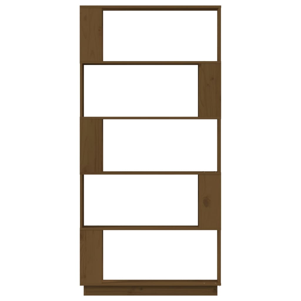Libreria/Divisorio Ambrato 80x25x163,5cm Legno Massello di Pino