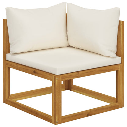 Set Salotto da Giardino 6 pz con Cuscini Letto Massello Acacia