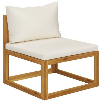Set Salotto da Giardino 6 pz con Cuscini Letto Massello Acacia
