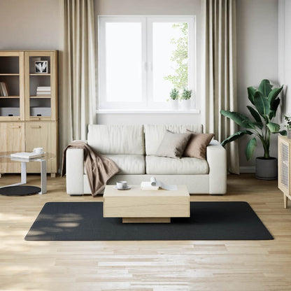 Tappeto Lavabile Soffice Pelo Corto 160x230 cm Antiscivolo Nero