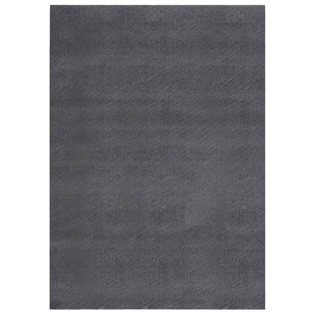 Tappeto Soffice Pelo Corto 160x230 cm Antiscivolo Antracite