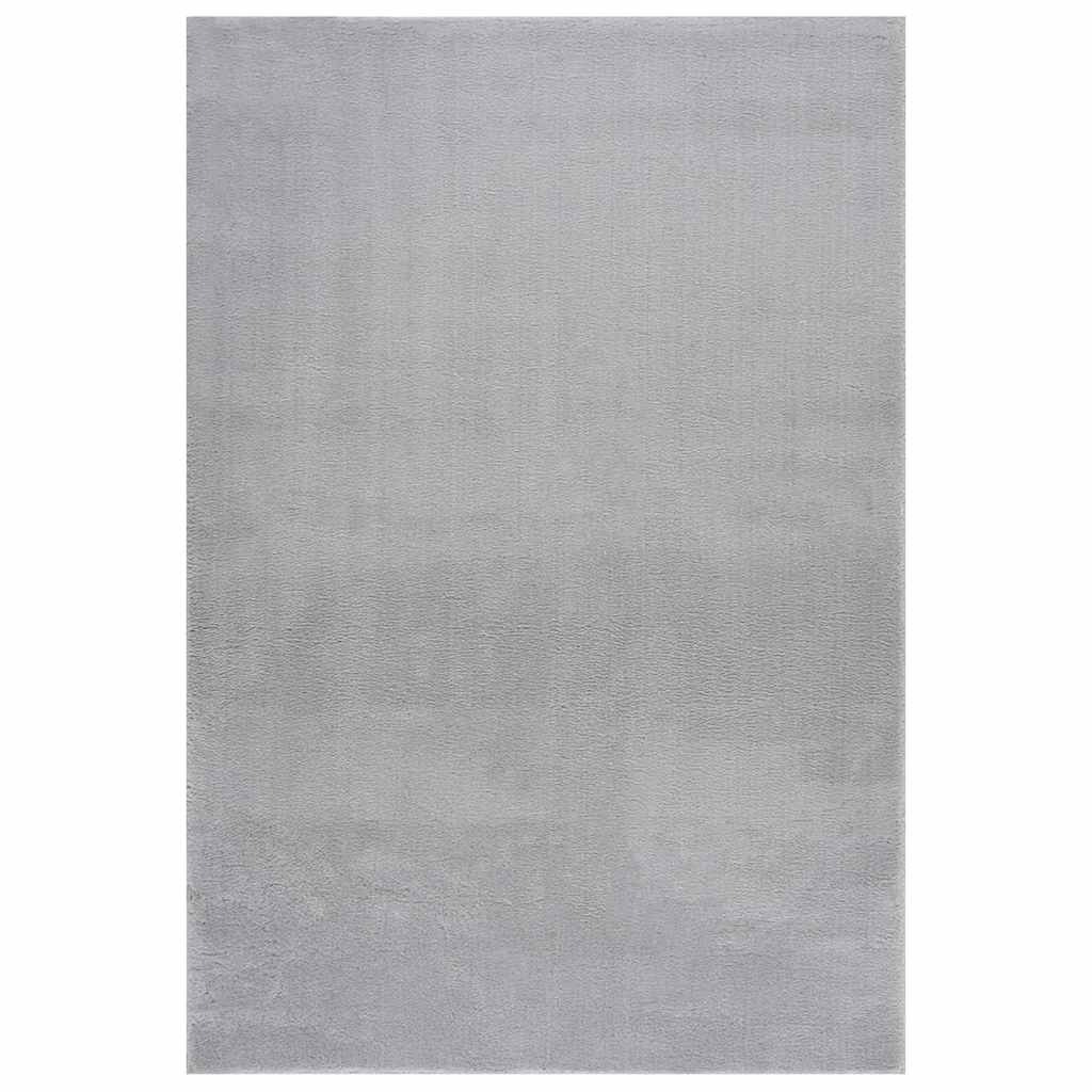 Tappeto Soffice a Pelo Corto 160x230 cm Antiscivolo Grigio