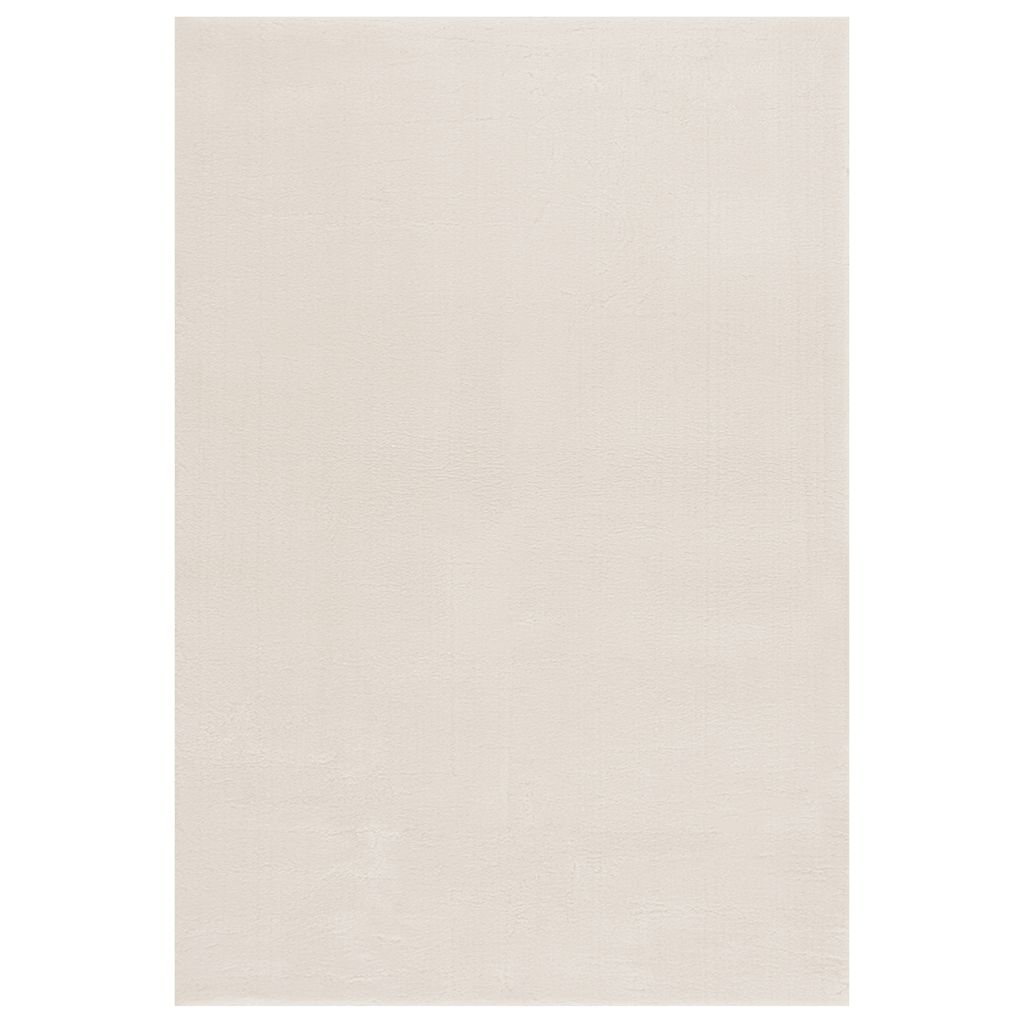 Tappeto Lavabile Soffice Pelo Corto 160x230cm Antiscivolo Crema