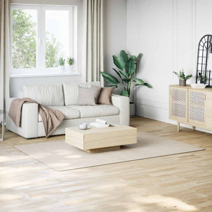 Tappeto Lavabile Soffice Pelo Corto 160x230cm Antiscivolo Crema