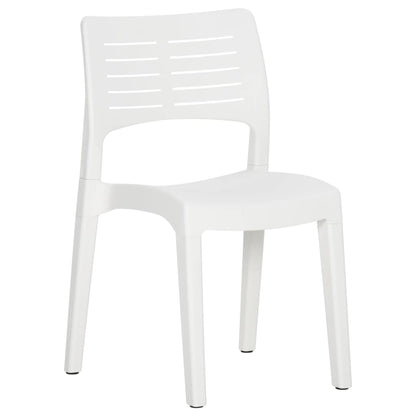 Sedie da Giardino 2 pz in Polipropilene Bianco