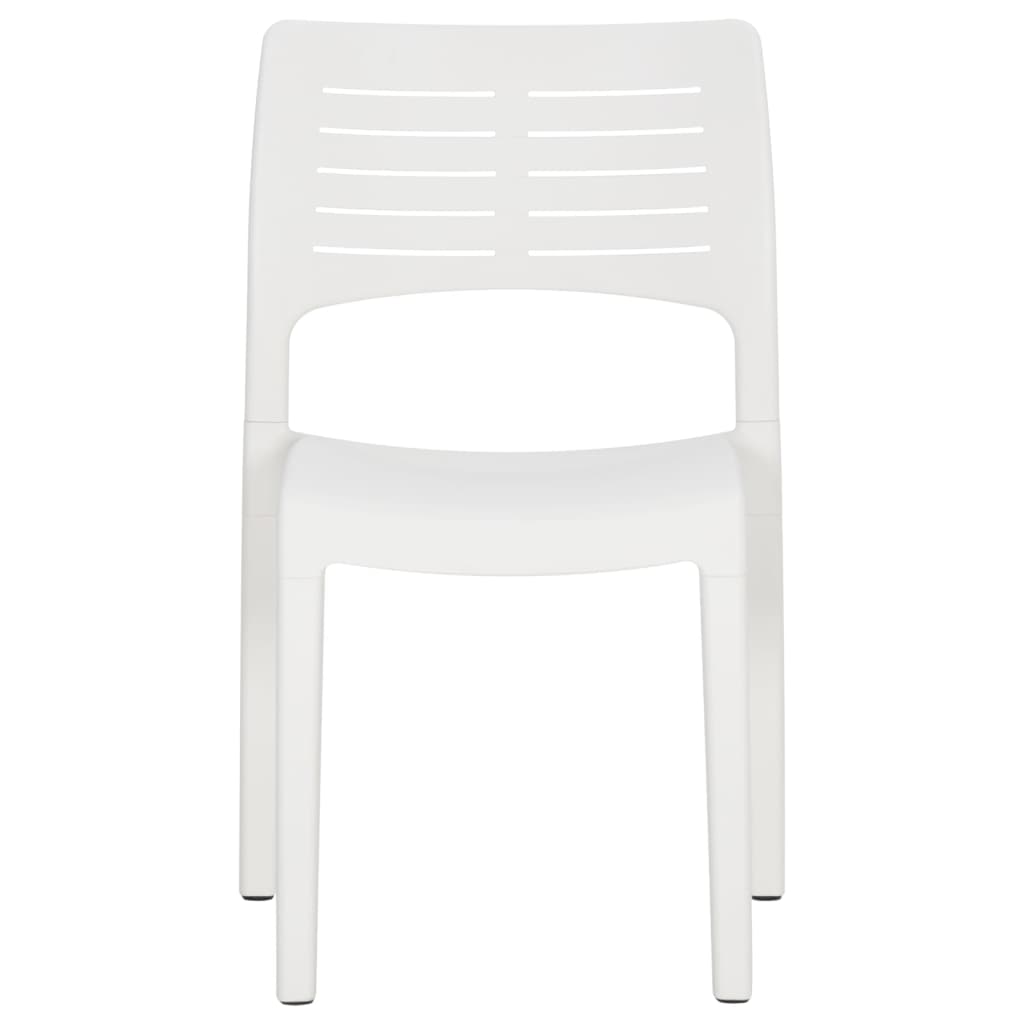 Sedie da Giardino 2 pz in Polipropilene Bianco