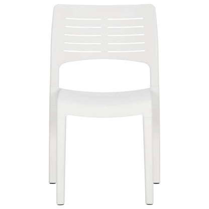 Sedie da Giardino 2 pz in Polipropilene Bianco