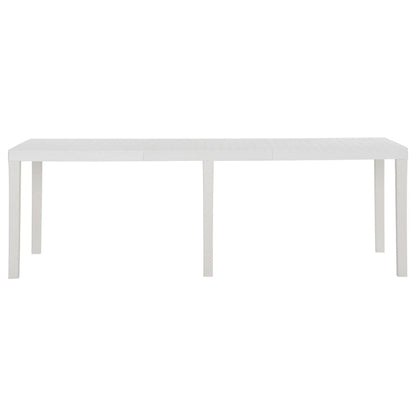 Tavolo da Giardino 220x90x72 cm in PP Bianco