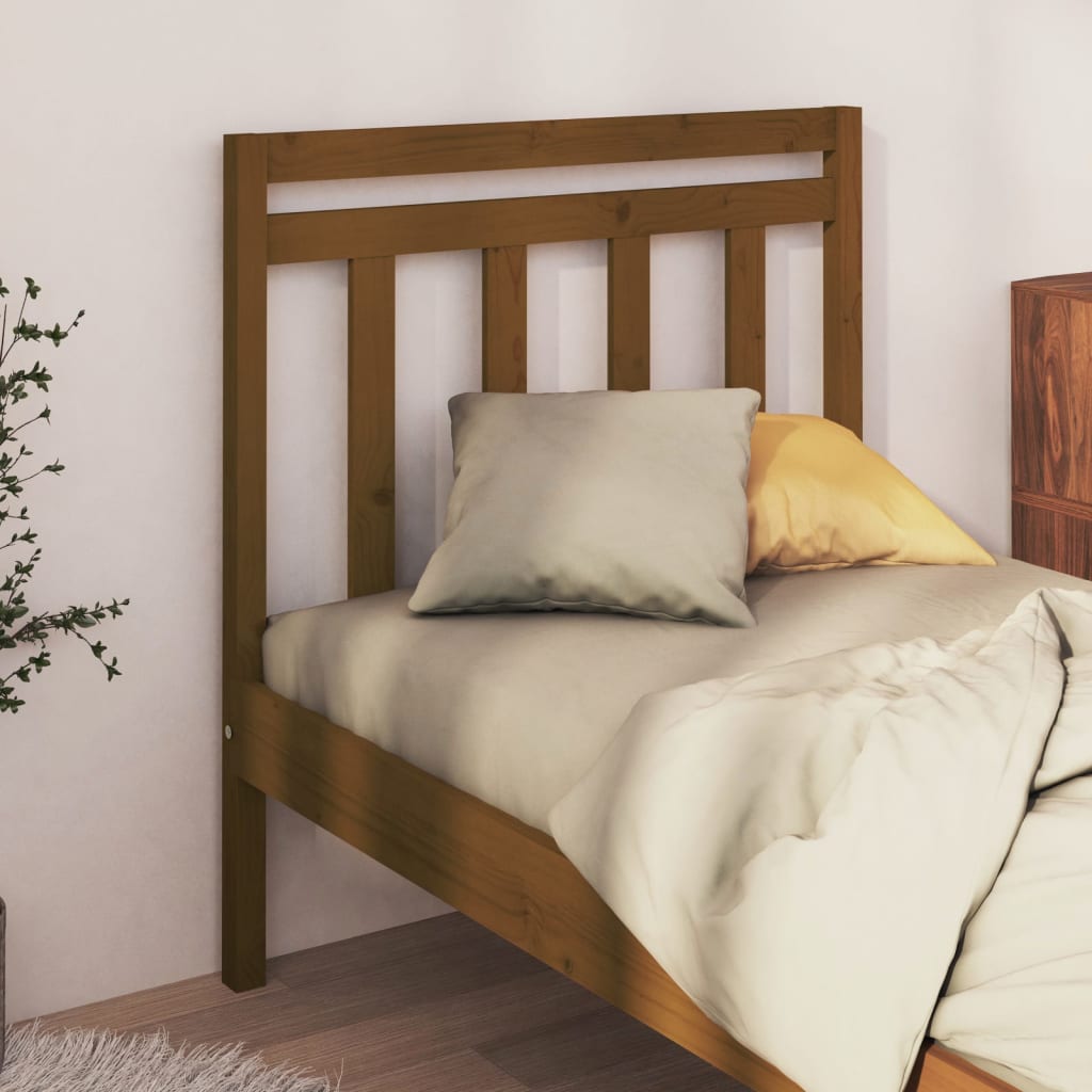 Testiera Letto ambra 81x4x100 cm in Legno Massello di Pino