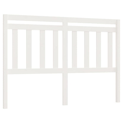 Testiera per Letto Bianca 140x4x100cm in Legno Massello di Pino
