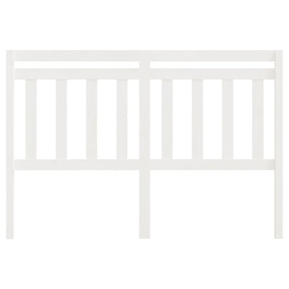 Testiera per Letto Bianca 140x4x100cm in Legno Massello di Pino