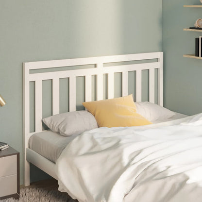 Testiera per Letto Bianca 140x4x100cm in Legno Massello di Pino