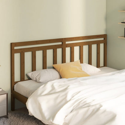 Testiera per Letto ambra 206x4x100 cm in Legno Massello di Pino
