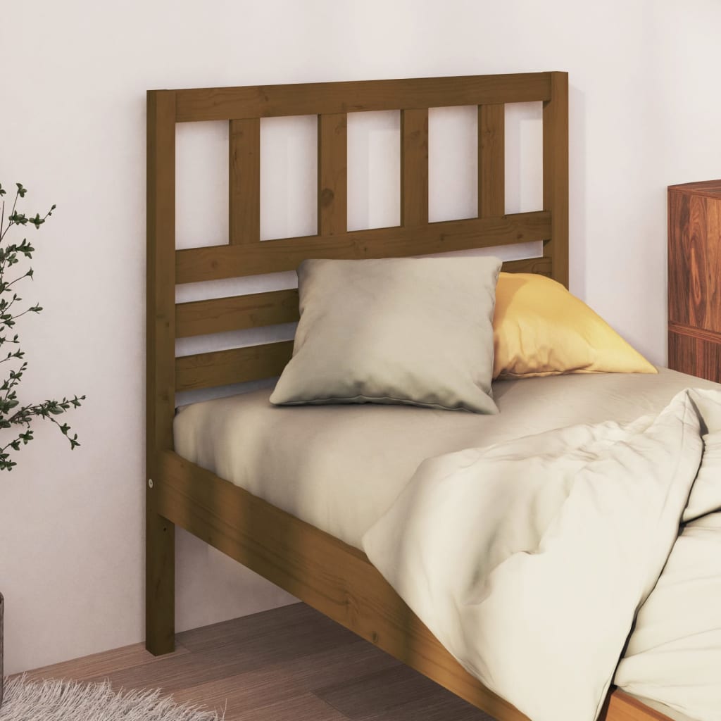 Testiera per Letto ambra 81x4x100 cm in Legno di Pino