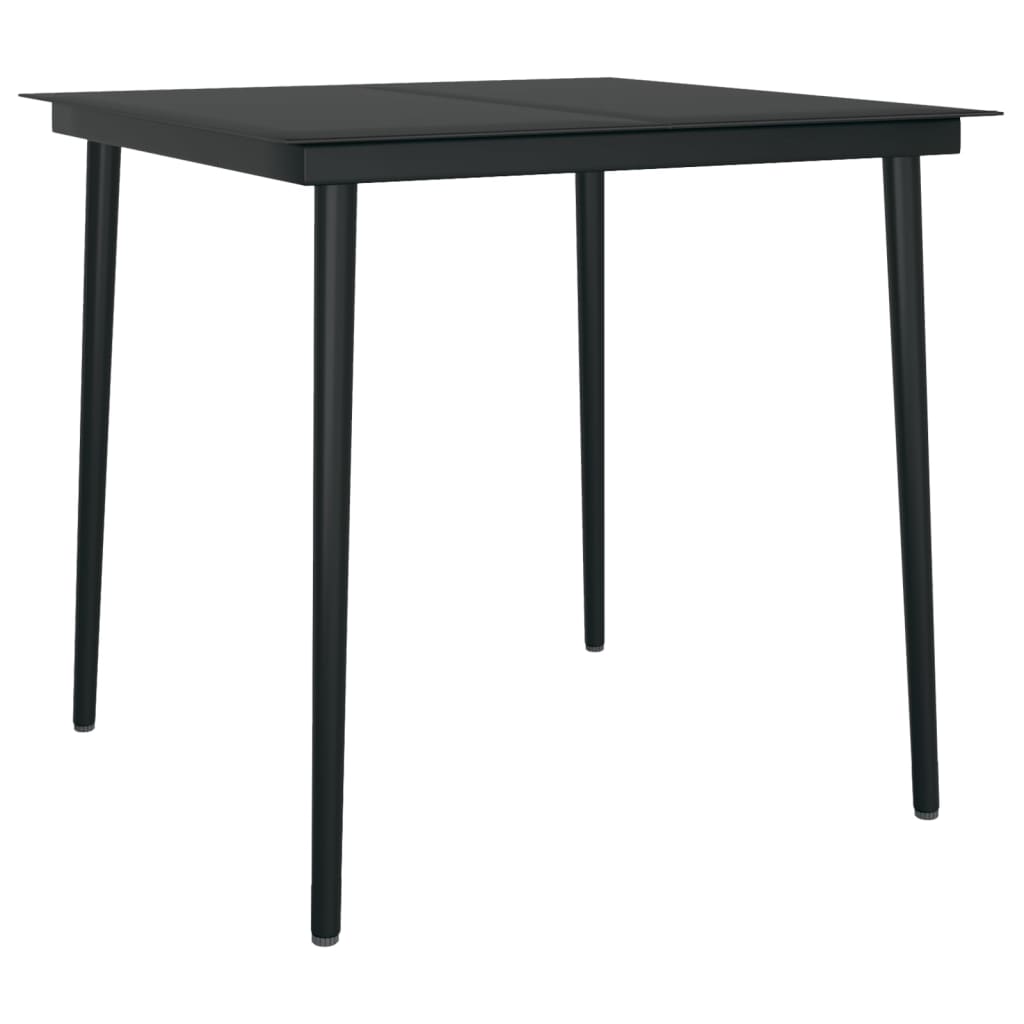 Set da Pranzo da Giardino 3 pz Nero