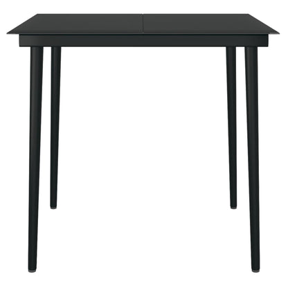 Set da Pranzo da Giardino 3 pz Nero
