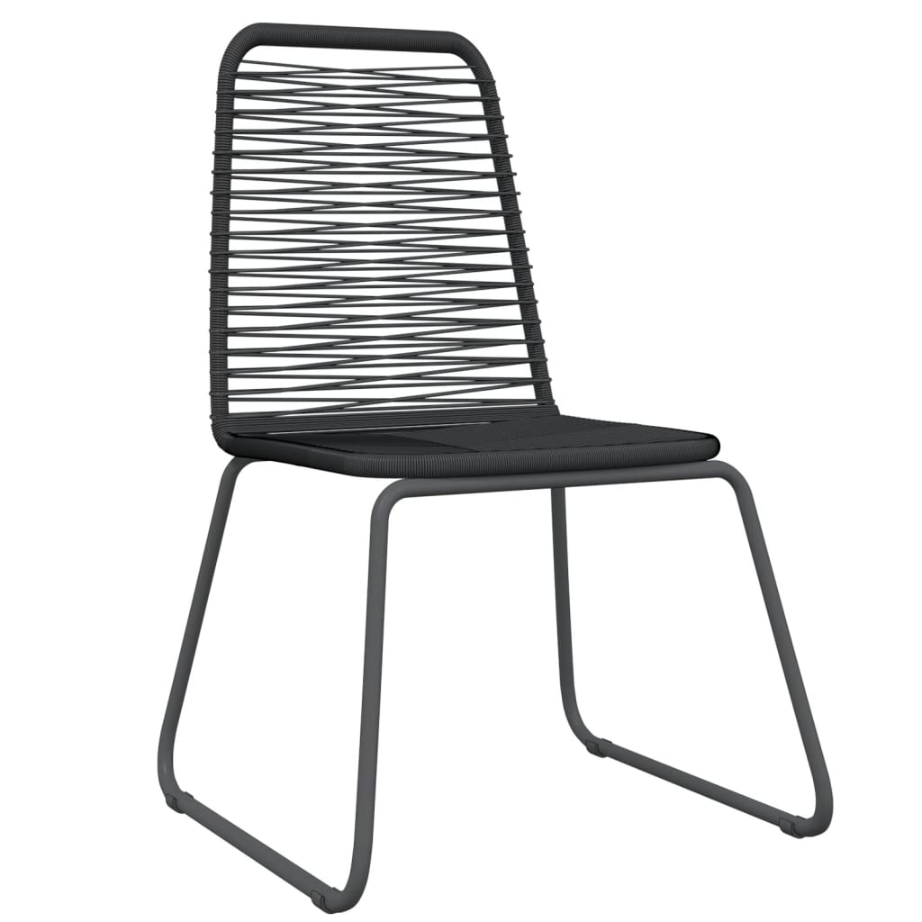 Set da Pranzo per Giardino 7 pz con Cuscini Nero
