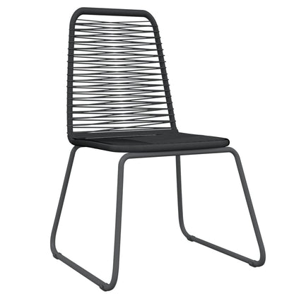Set da Pranzo per Giardino 7 pz con Cuscini Nero