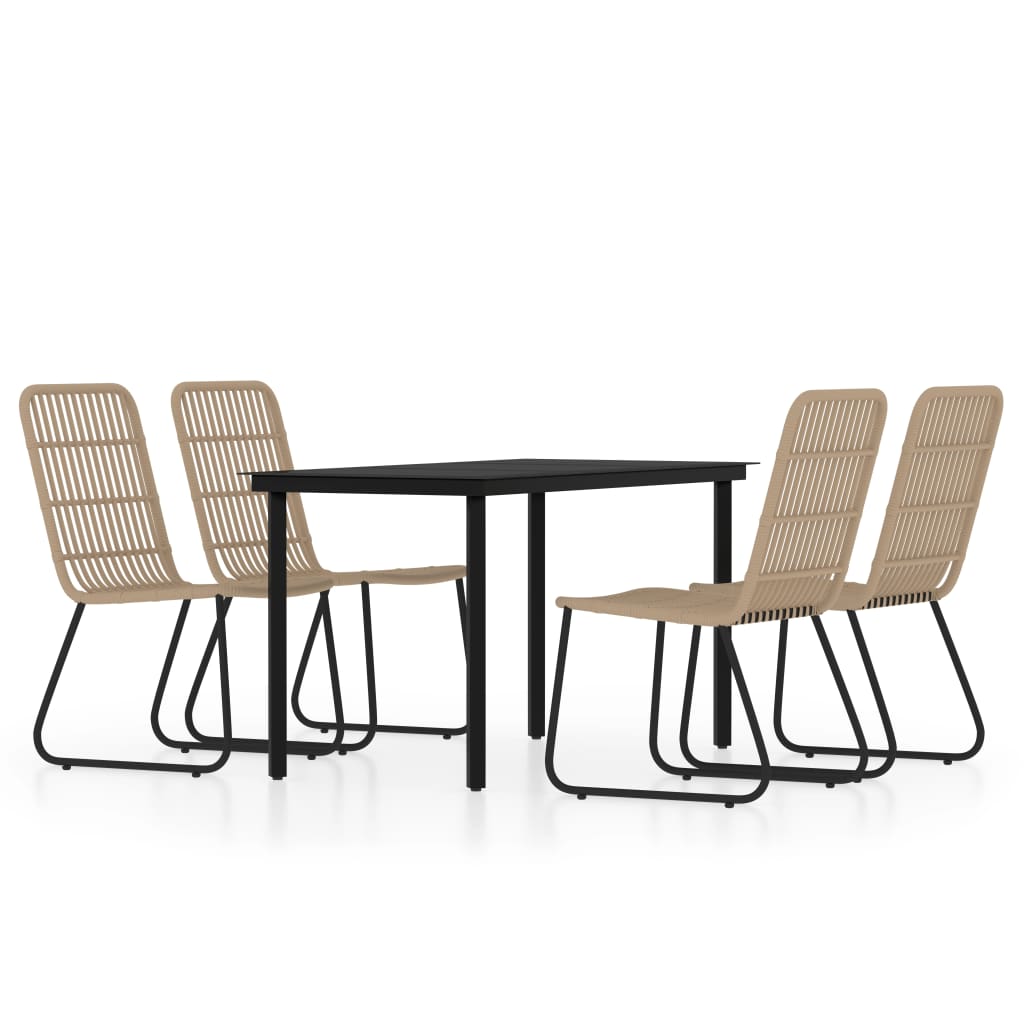 Set Mobili da Pranzo per Giardino 5 pz Rovere