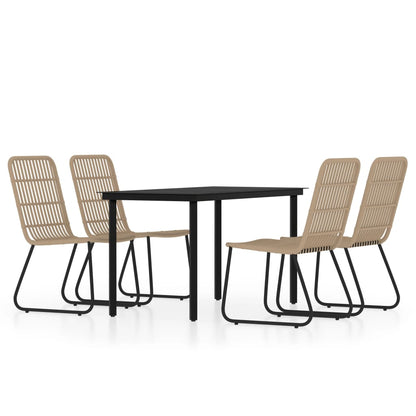 Set Mobili da Pranzo per Giardino 5 pz Rovere