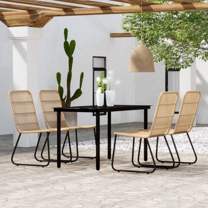 Set Mobili da Pranzo per Giardino 5 pz Rovere