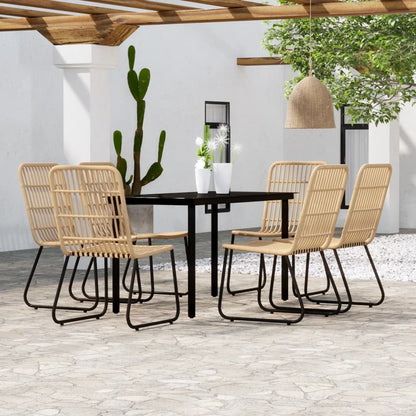 Set Mobili da Pranzo da Giardino 7 pz Rovere