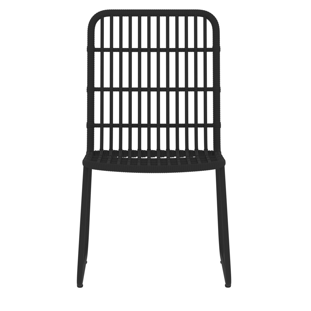 Set da Pranzo per Giardino 7 pz con Cuscini Nero
