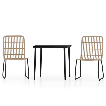 Set Mobili da Pranzo da Giardino 3 pz Rovere