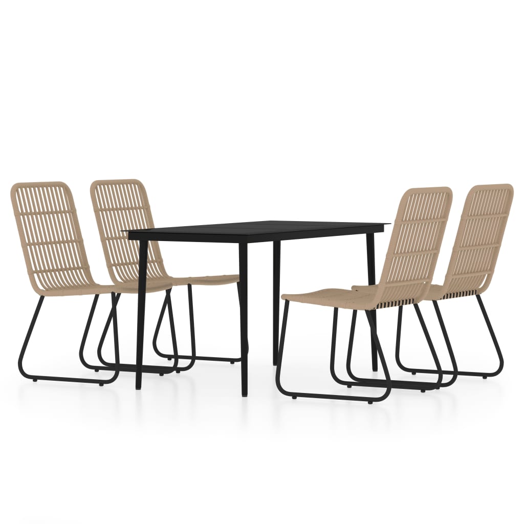 Set Mobili da Pranzo per Giardino 5 pz Rovere