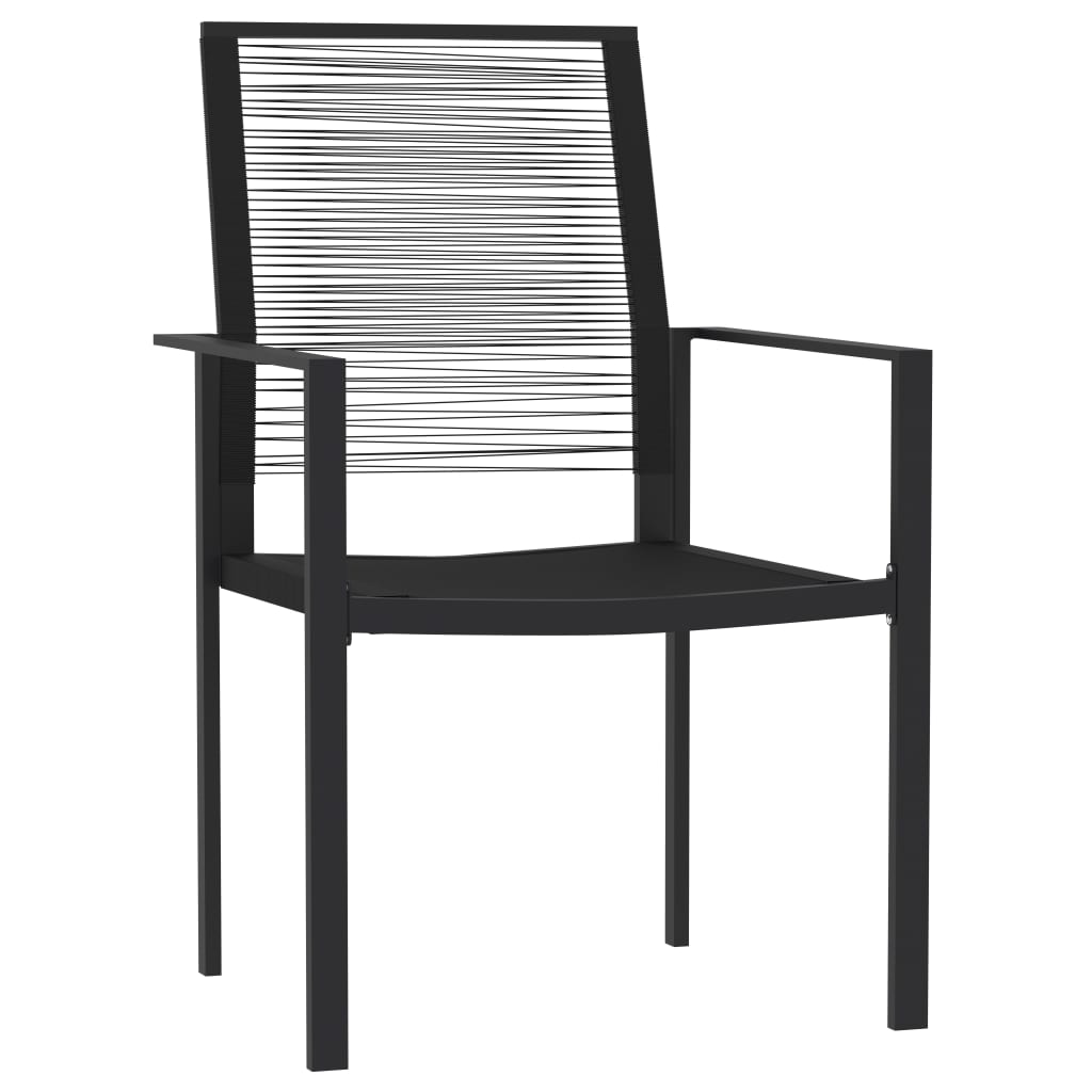 Set Mobili da Pranzo da Giardino 7 pz Nero
