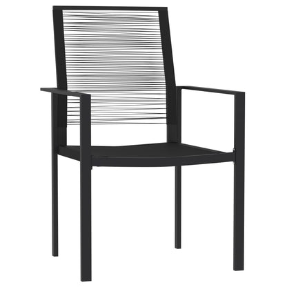 Set Mobili da Pranzo da Giardino 7 pz Nero