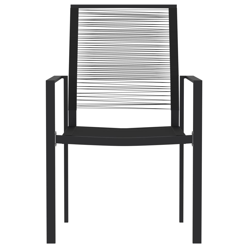 Set Mobili da Pranzo da Giardino 7 pz Nero