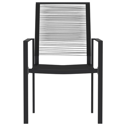 Set Mobili da Pranzo da Giardino 7 pz Nero