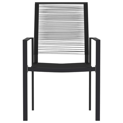 Set Mobili da Pranzo da Giardino 7 pz Nero