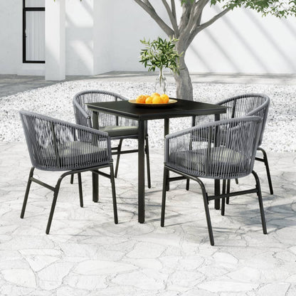 Set Mobili da Pranzo per Giardino 5 pz Antracite