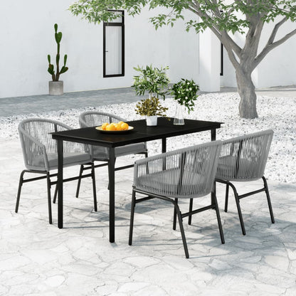 Set Mobili da Pranzo per Giardino 5 pz Antracite
