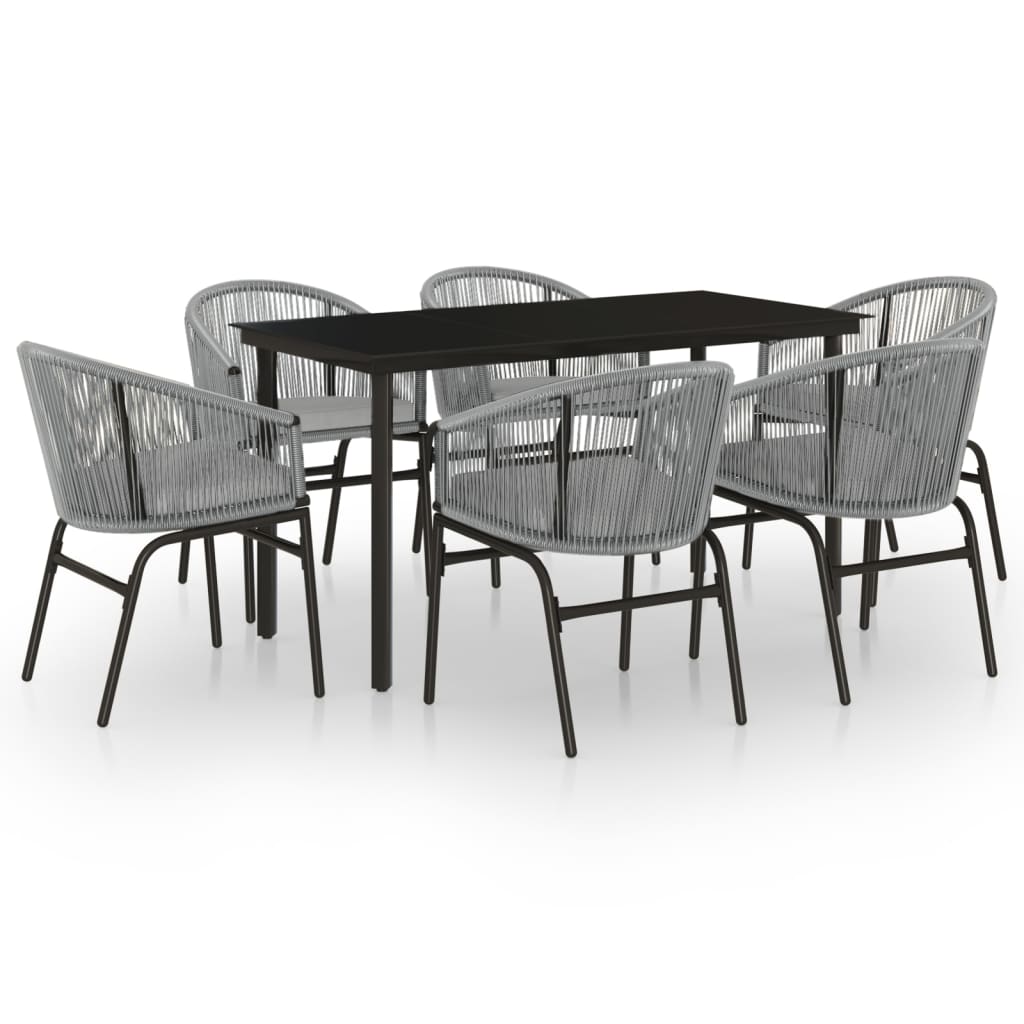 Set Mobili da Pranzo per Giardino 7 pz Antracite