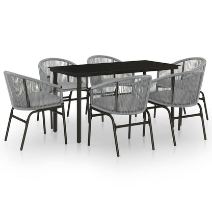 Set Mobili da Pranzo per Giardino 7 pz Antracite