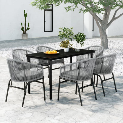 Set Mobili da Pranzo per Giardino 7 pz Antracite