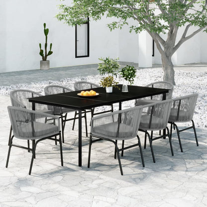 Set Mobili da Pranzo da Giardino 9 pz Antracite