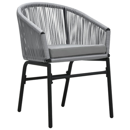 Set da Pranzo da Giardino 5 pz Grigio